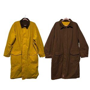 Marlboro Mens Reversible Duster Barn Rain Jacket L Chore Field Workwear Outdoor
